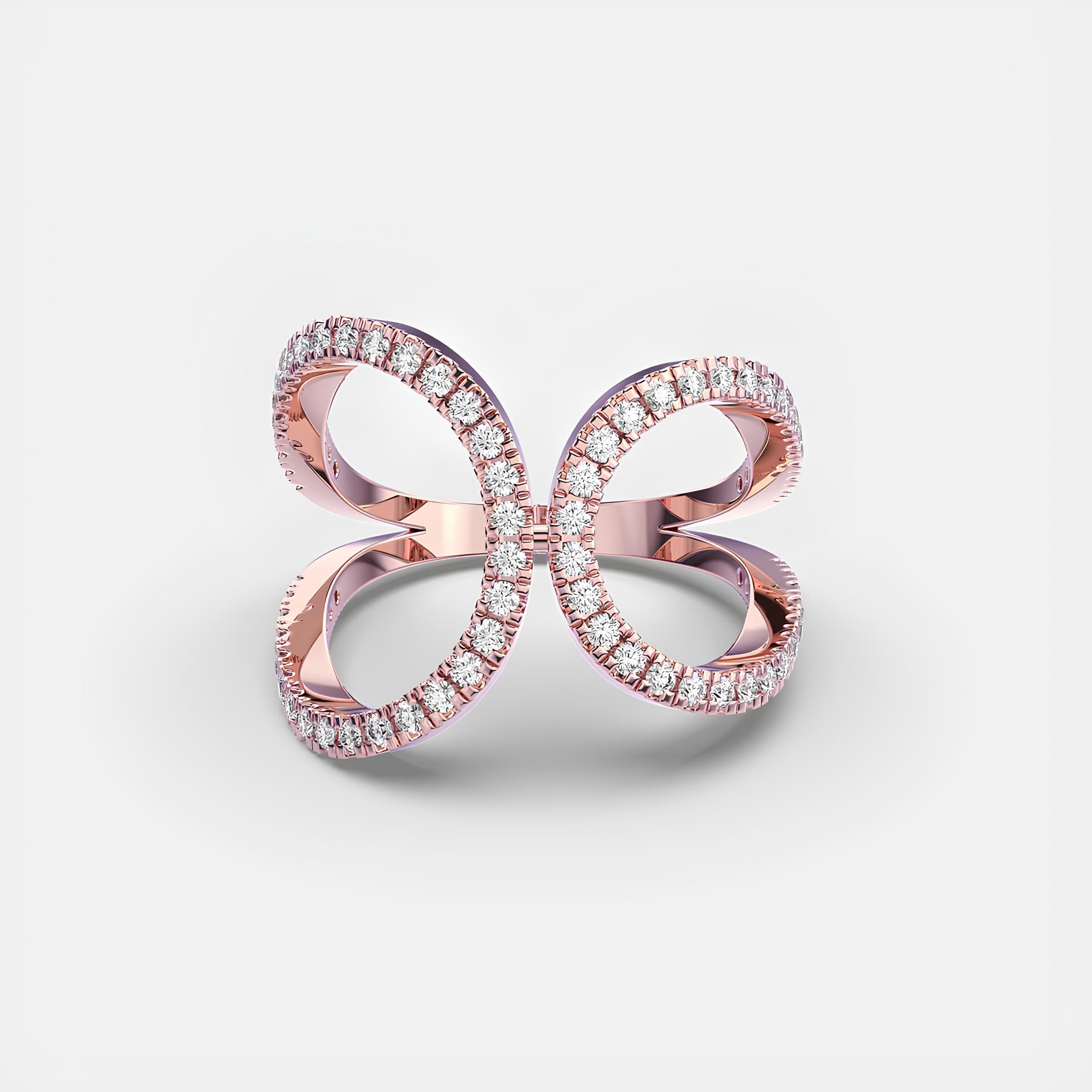 Sparkling Waves Lab Grown Diamond Curvy Delight Wedding Band 14K Solid White Gold Ring