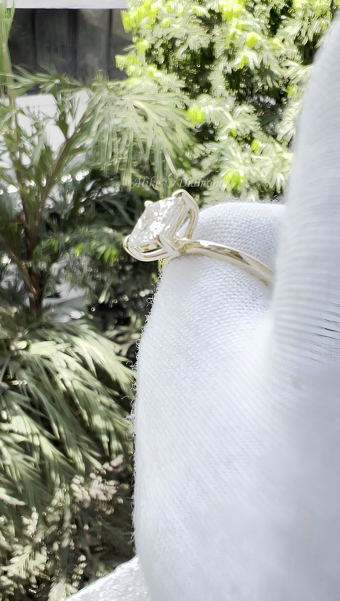 Solitaire Engagement Ring, 1.50 Ct Princess Cut Lab Grown Diamond Ring, Certified GH/SI Diamond 14K Yellow Gold Wedding Ring, Size 7