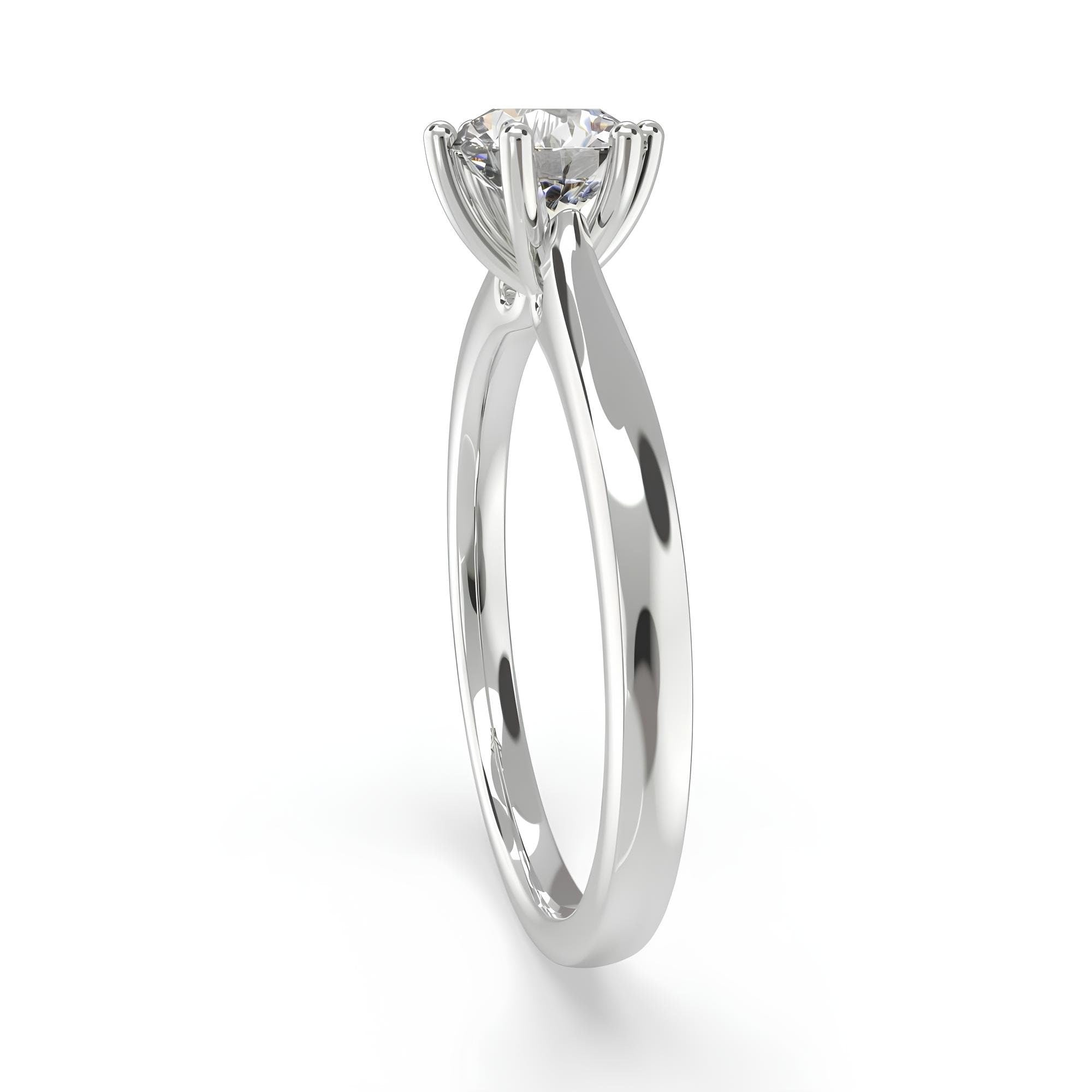 0.25 - 2.00 Ct Round Cut Lab Grown EF VS/SI Diamond Solitaire Engagement Ring /14K Solid Gold Wedding Ring / Conflict Free IGI Certified Diamond