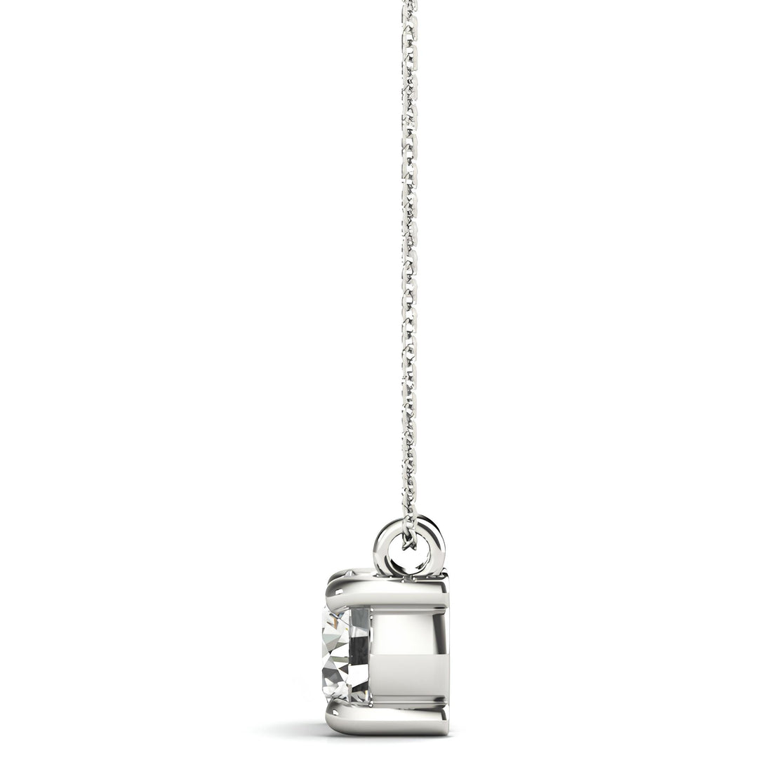 Solitaire 0.50 to 2.00 Ctw IGI / DGLA Lab Grown Round Diamond Pendant Necklace