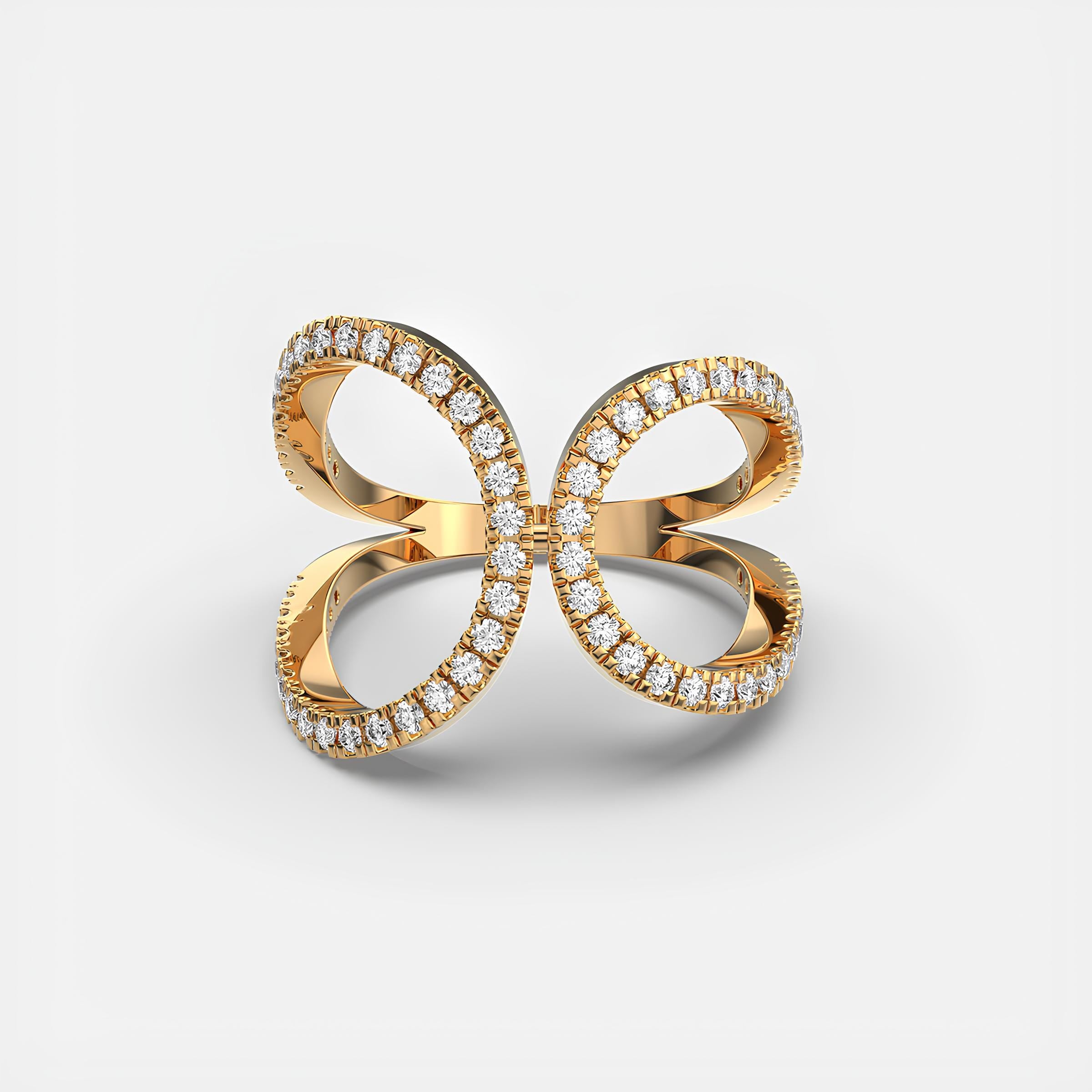 Sparkling Waves Lab Grown Diamond Curvy Delight Wedding Band 14K Solid White Gold Ring