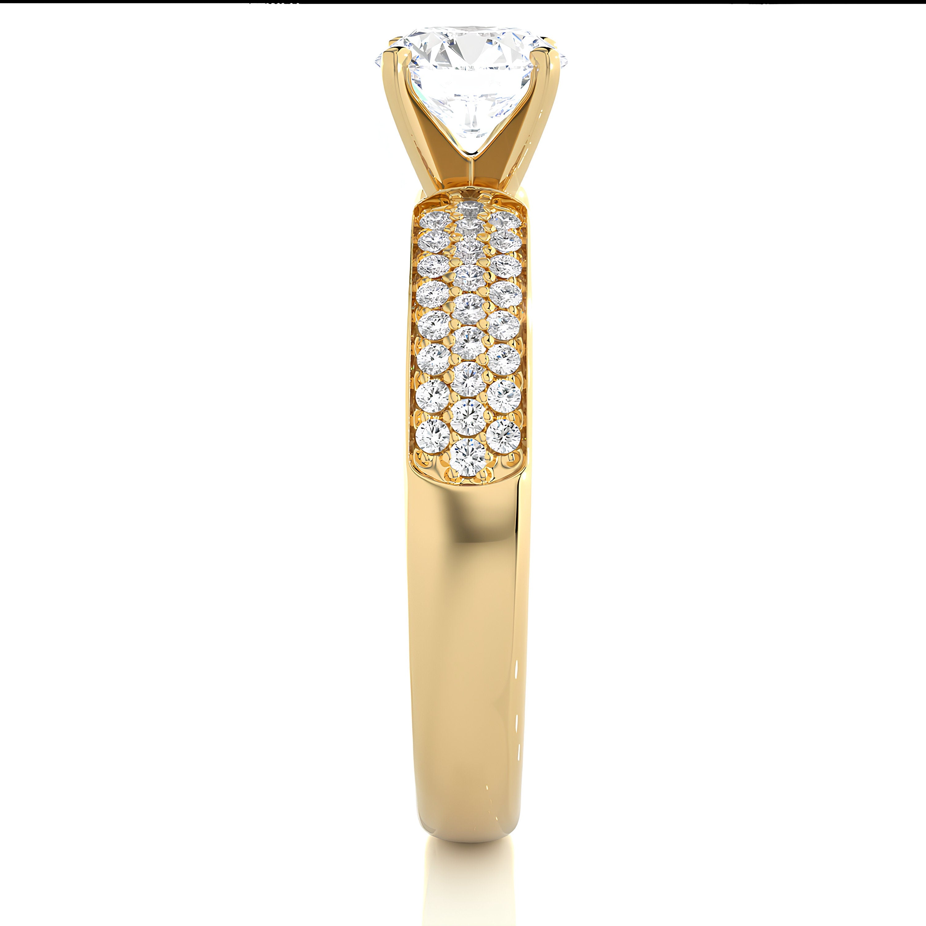 Vintage Engagement Ring 1.50 Ct IGI Certified EF VS/SI Lab Grown Diamond Solitaire Wedding Ring / 14K Gold & Platinum Ring / Wedding Ring Gift