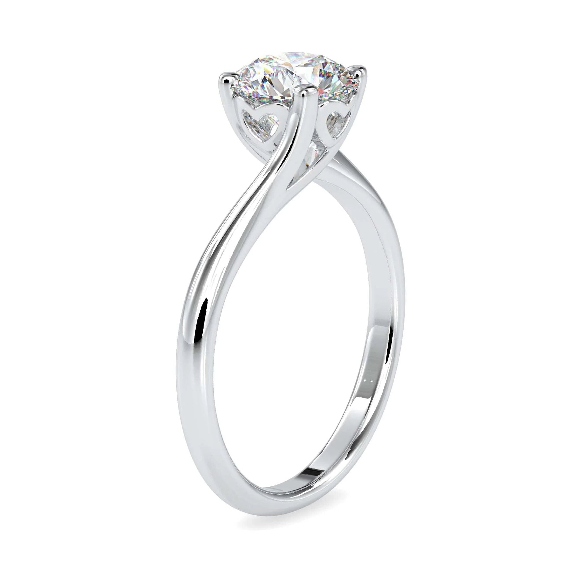 Certified 0.50 CT Lab-Grown Diamond Solitaire Engagement Ring – Conflict-Free EF VS/SI Diamond in 14K Solid Gold