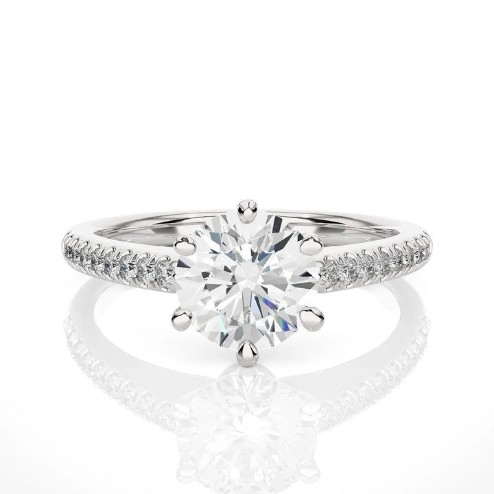 1.50 Ct IGI Certified EF VS/SI Lab Grown Diamond Solitaire Engagement Ring – 6-Prong Setting in 14K Gold or Platinum