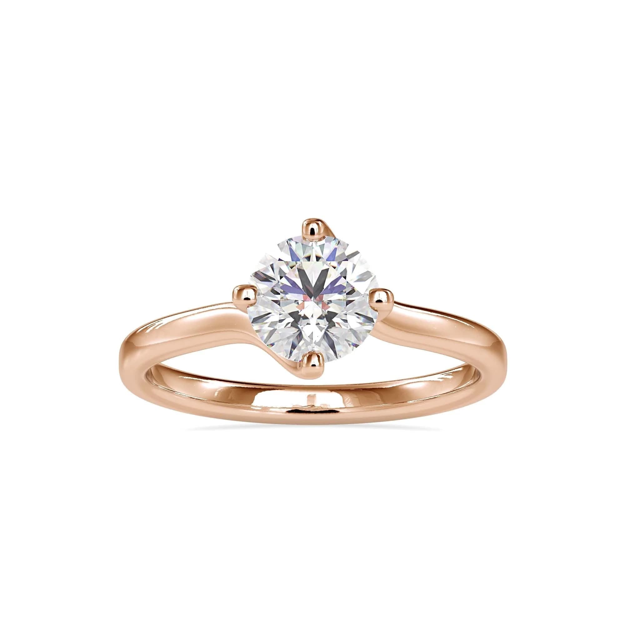 Certified 0.50 CT Lab-Grown Diamond Solitaire Engagement Ring – VS/SI Diamond Set in 14K Solid Gold