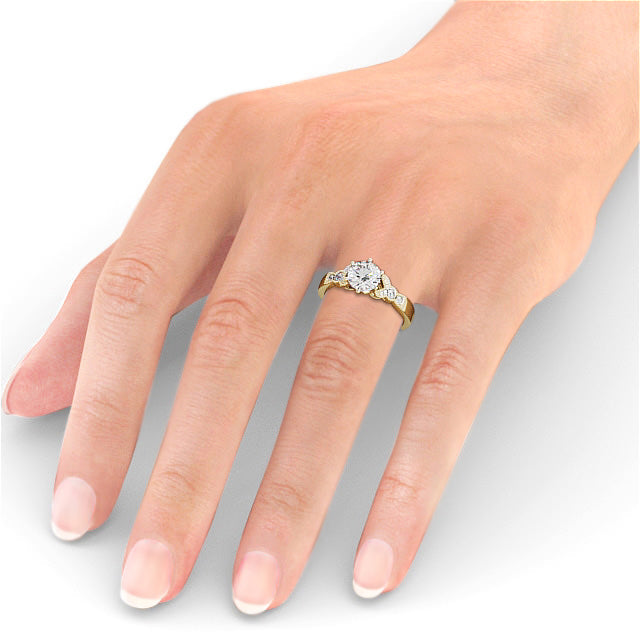 Certified 1.10 CT Round Cut VS/SI Lab Grown Diamond Nordic Gold Wedding Ring (Demi-Fine)