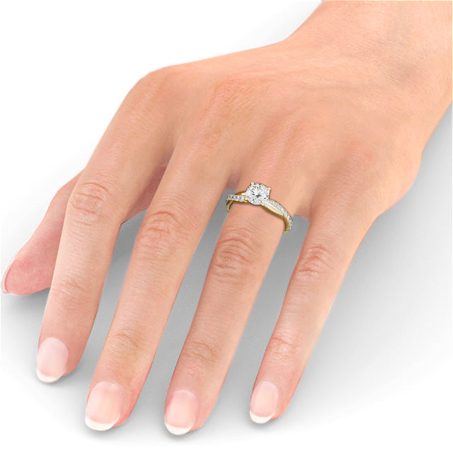 Nordic Gold Wedding Ring Certified 1.20 CT EF VS/SI Lab Grown Diamond (Demi-Fine)
