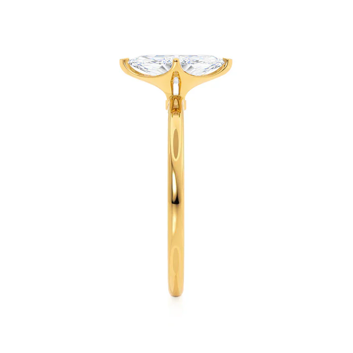 Certified 1.00 CT Marquise Cut EF VS/SI Lab Grown Diamond Nordic Gold Anniversary Ring (Demi -Fine)