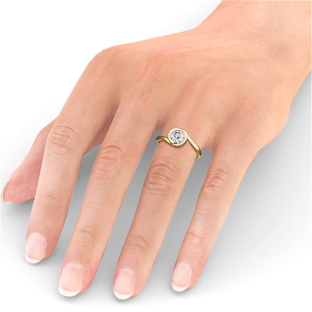 Nordic Gold Engagement Ring Certified 1 CT VS/SI Lab Grown Diamond (Demi-Fine)