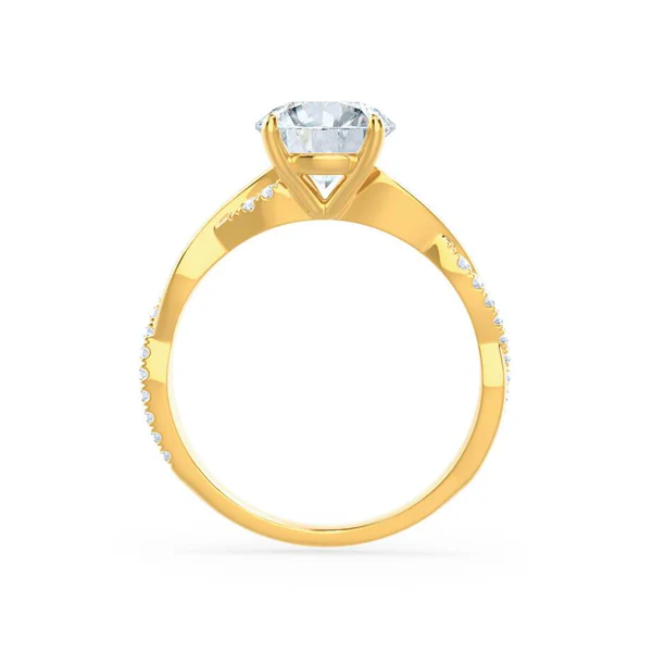 Certified 1.26 CT Oval Cut EF VS/SI Lab Grown Diamond Nordic Gold Engagement Ring (Demi -Fine)