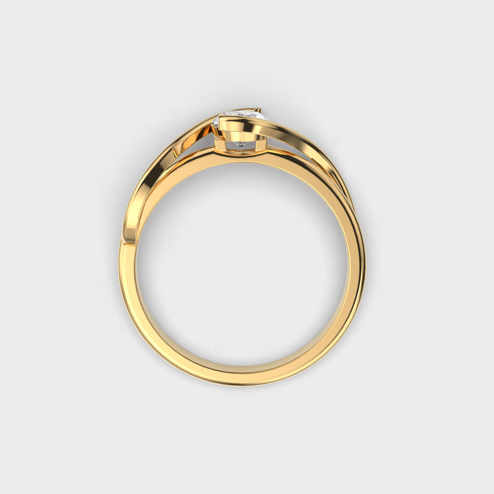 Certified 1.00 CT Oval Cut EF VS/SI Lab Grown Diamond Nordic Gold Wedding Ring (Demi -Fine)