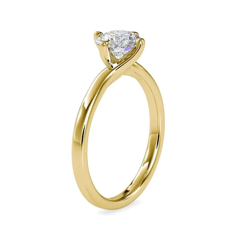 Studded In Nordic Gold 1 CT Certified VS/SI Lab Grown Diamond Ring (Demi-Fine)