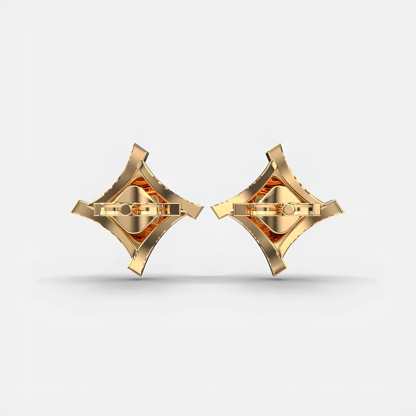 0.50 CT Round Cut Certified VS/SI Lab Grown Diamond Stud Earrings 925 Sterling Silver With Vermeil Gold