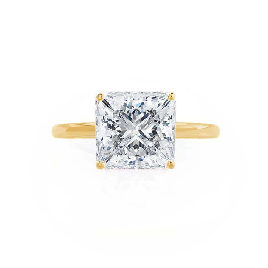 Certified 1.00 CT Cushion Cut EF VS/SI Lab Grown Diamond Engagement Ring 925 Sterling Silver With Vermeil Gold