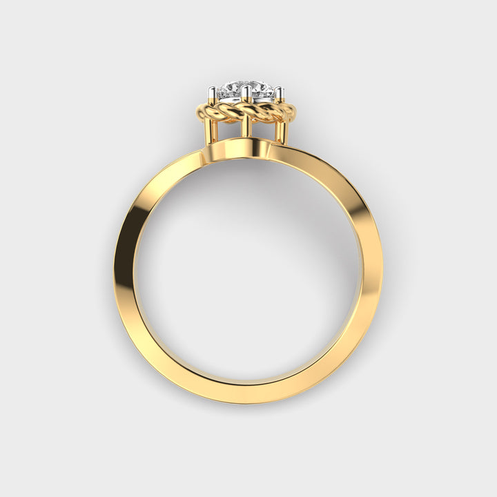 Certified 1.00 CT Round Cut EF VS/SI Lab Grown Diamond Nordic Gold Anniversary & Wedding Ring (Demi -Fine)