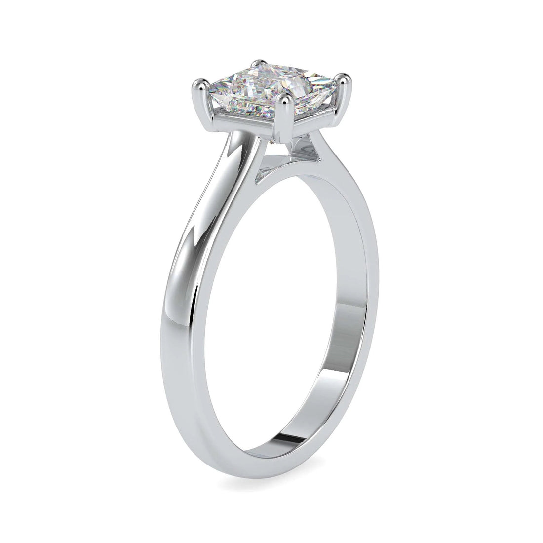 Certified 1.25 Ct EF VS/SI Lab-Grown Princess Diamond Solitaire Engagement Ring – 14K Solid Gold or Platinum – Elegant Wedding & Anniversary Ring