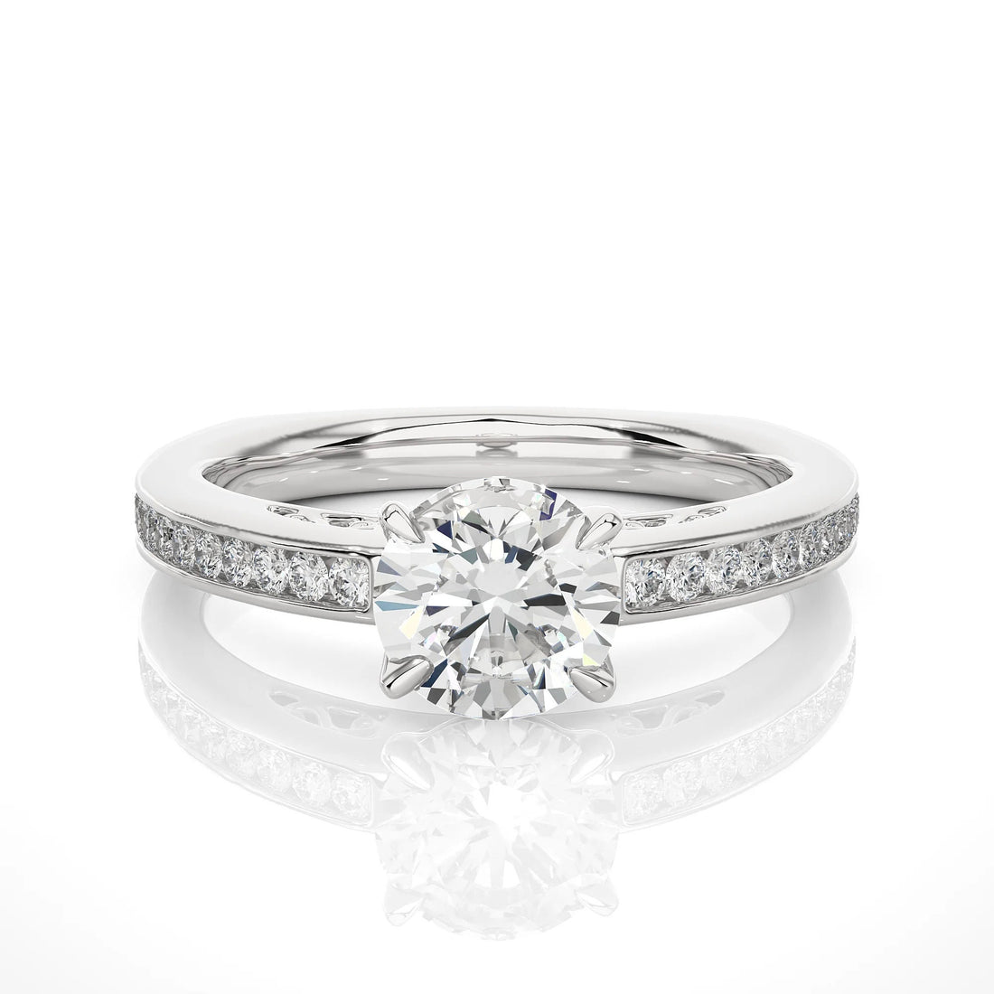 1.00 CTW IGI Certified EF VS/SI Lab-Grown Diamond Solitaire Engagement Ring in Elegant Basket Setting / 14K Real Gold / Conflict-Free Diamond Ring