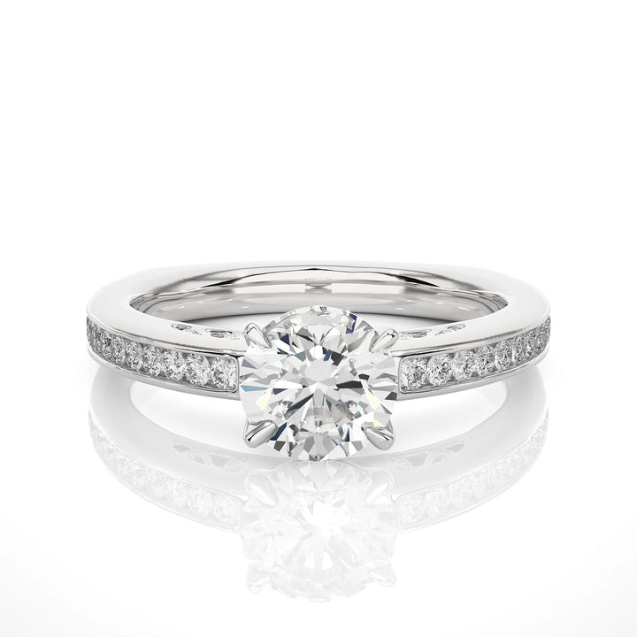 1.00 CTW IGI Certified EF VS/SI Lab-Grown Diamond Solitaire Engagement Ring in Elegant Basket Setting / 14K Real Gold / Conflict-Free Diamond Ring