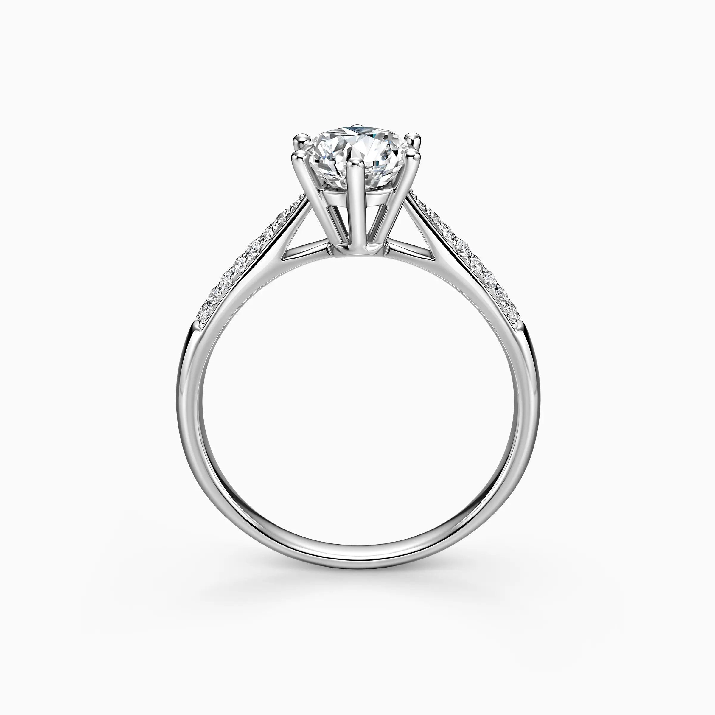Round Solitaire Engagement Ring – IGI Certified Lab Grown Diamond (0.25 to 2.00 Ct) – Elegant 14K Real Gold Wedding Ring