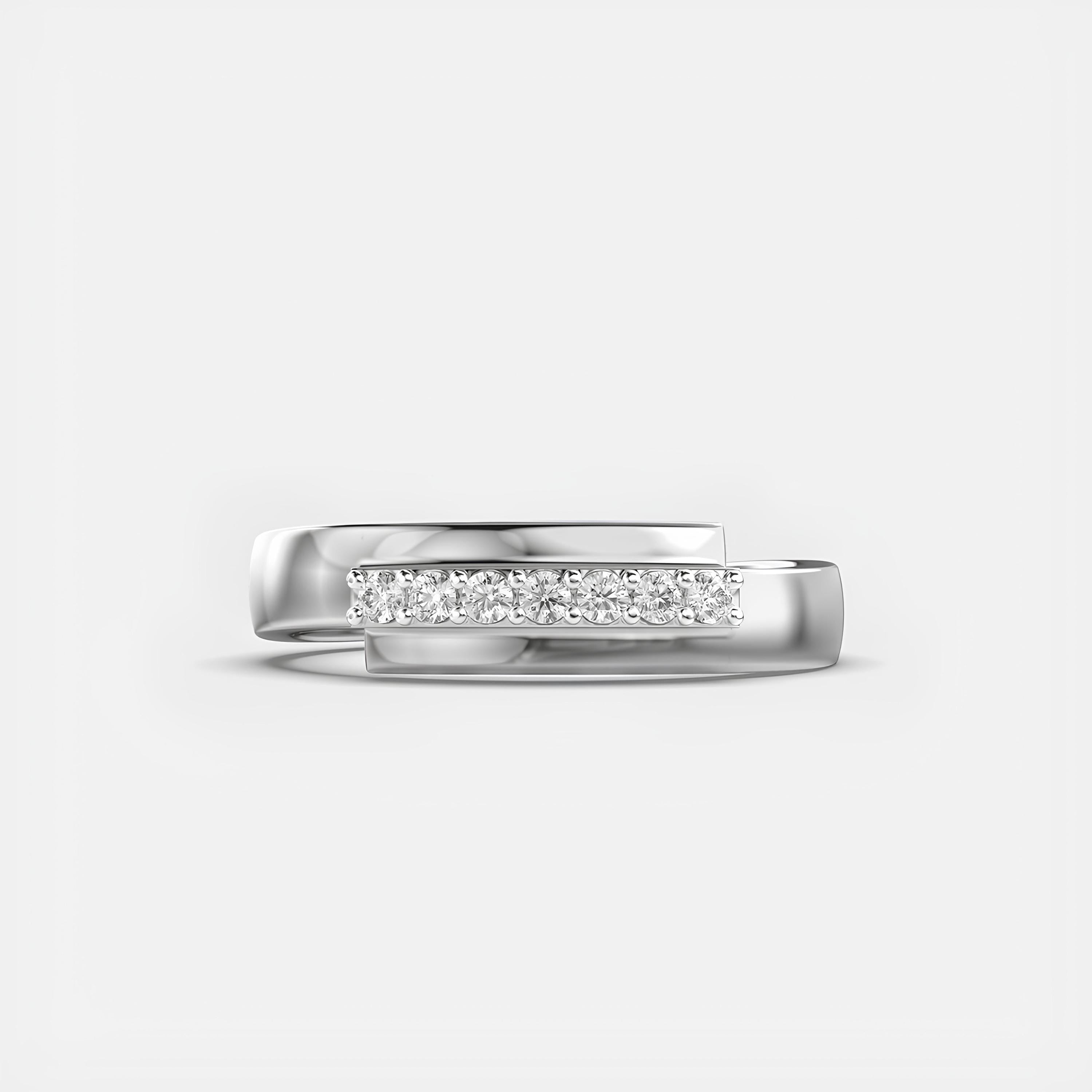 Round VS-SI Lab-Created Diamond Engagement Band – Women's Half Eternity Ring in 14K Solid Gold