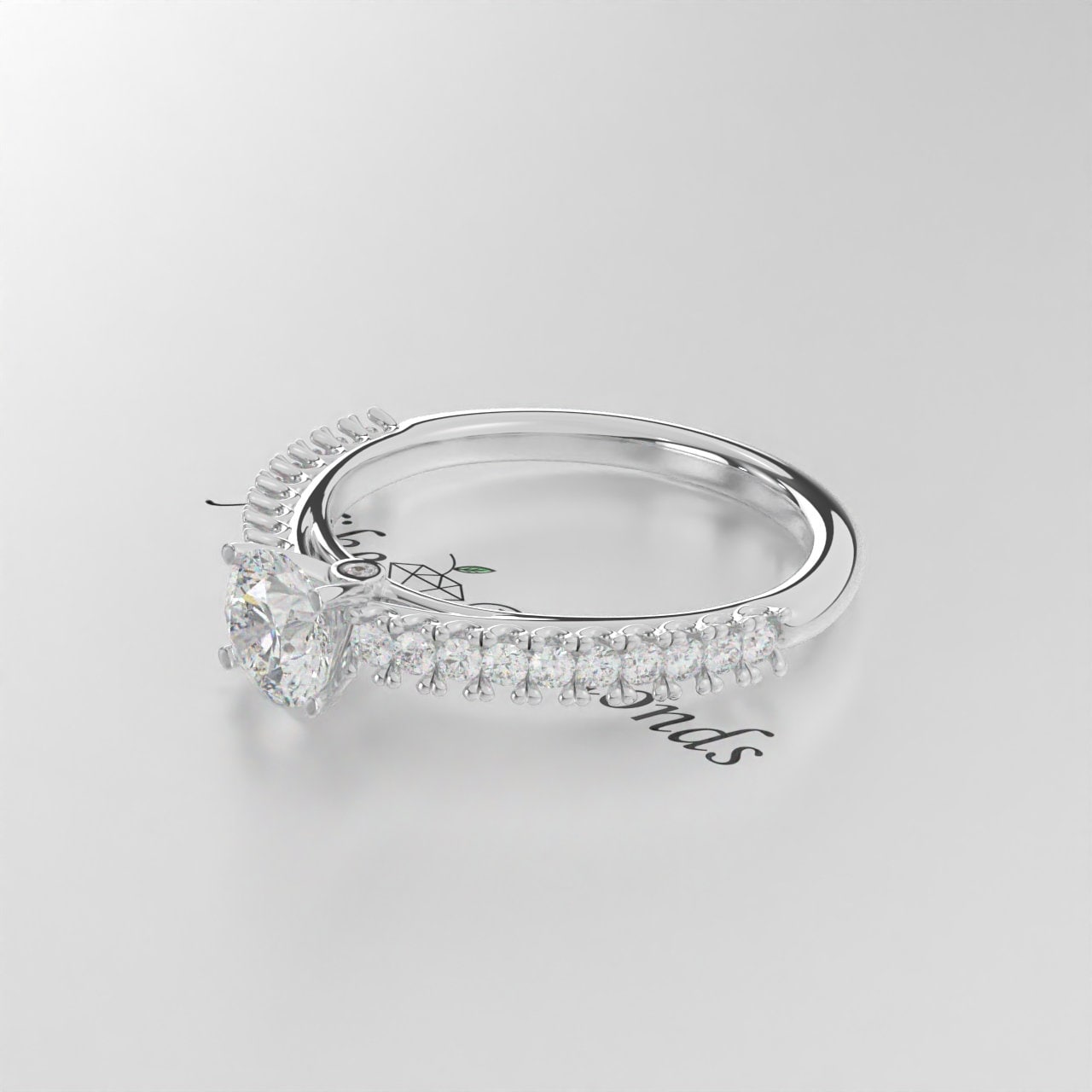 1/4 Ct Lab-Grown Diamond Engagement Ring EF VS/SI Diamond in 14K White Gold, Perfect for Wedding, Anniversary, or Gift for Her