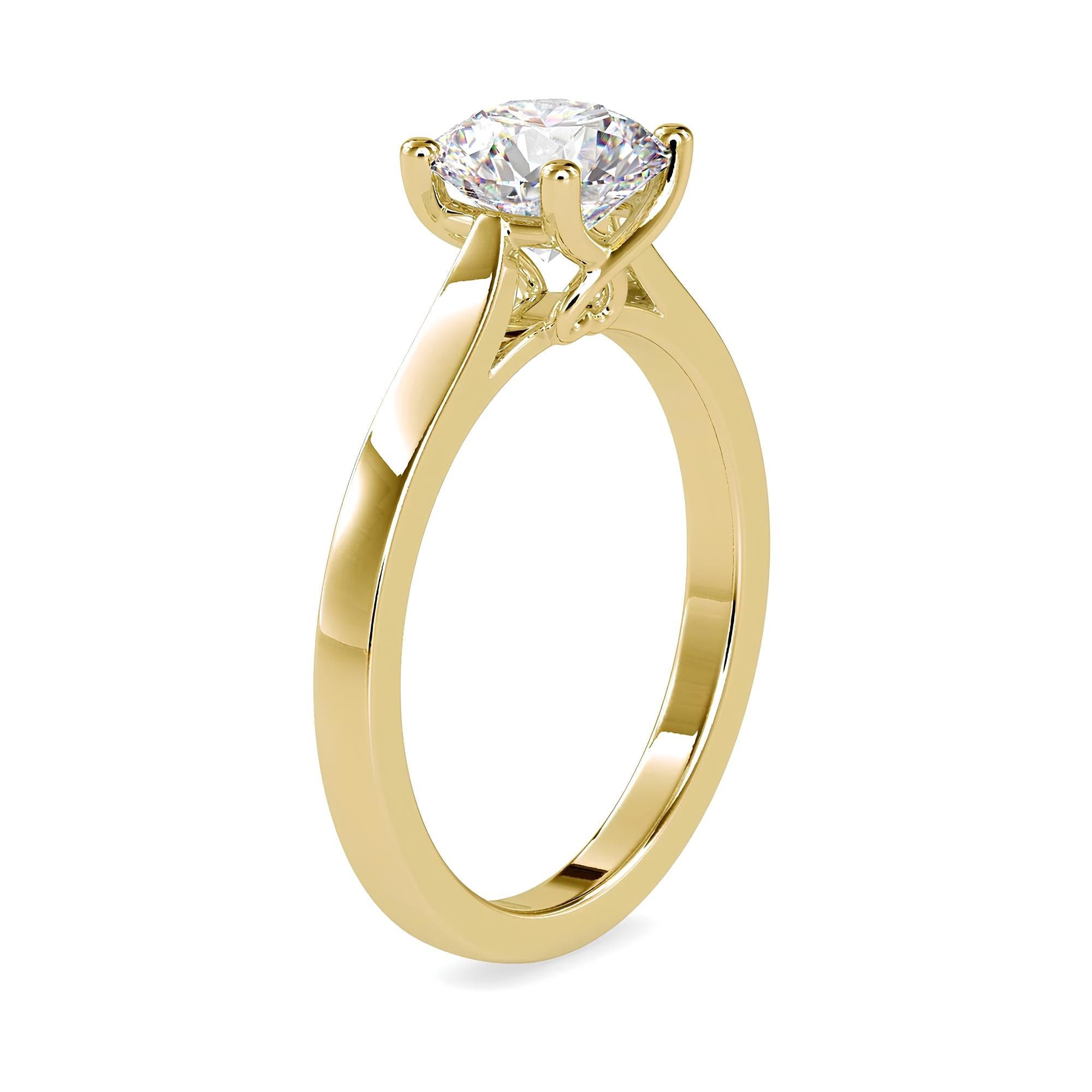 IGI Certified 1.30 Ct EF VS/SI Lab-Grown Diamond Solitaire Engagement Ring – 14K Real Gold Wedding & Anniversary Gift Ring
