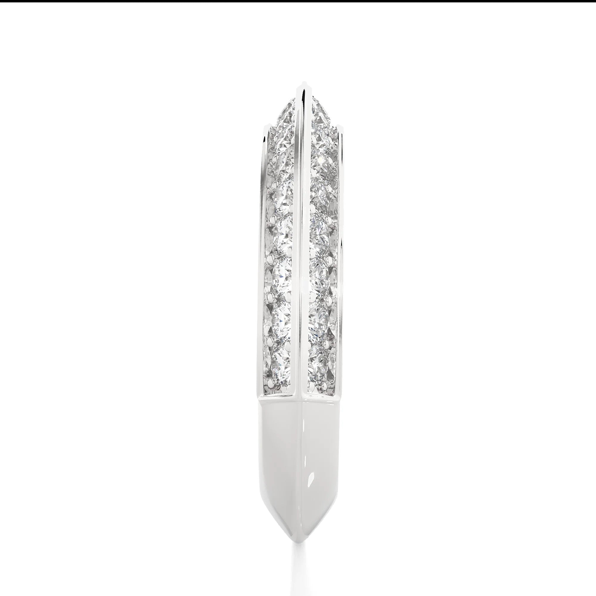 Knife-Edge Half Eternity Band – 1.50 CTW Round Lab-Grown Diamonds | Stackable Matching Band, Wedding Set, or Gift for Her, 14K Solid Gold