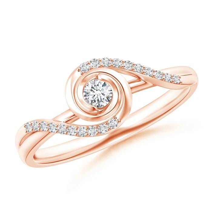 Elegant Half Eternity Diamond Ring EF VS/SI Lab-Created Diamond Wedding Band or Engagement Ring for Women in 14K Solid Gold