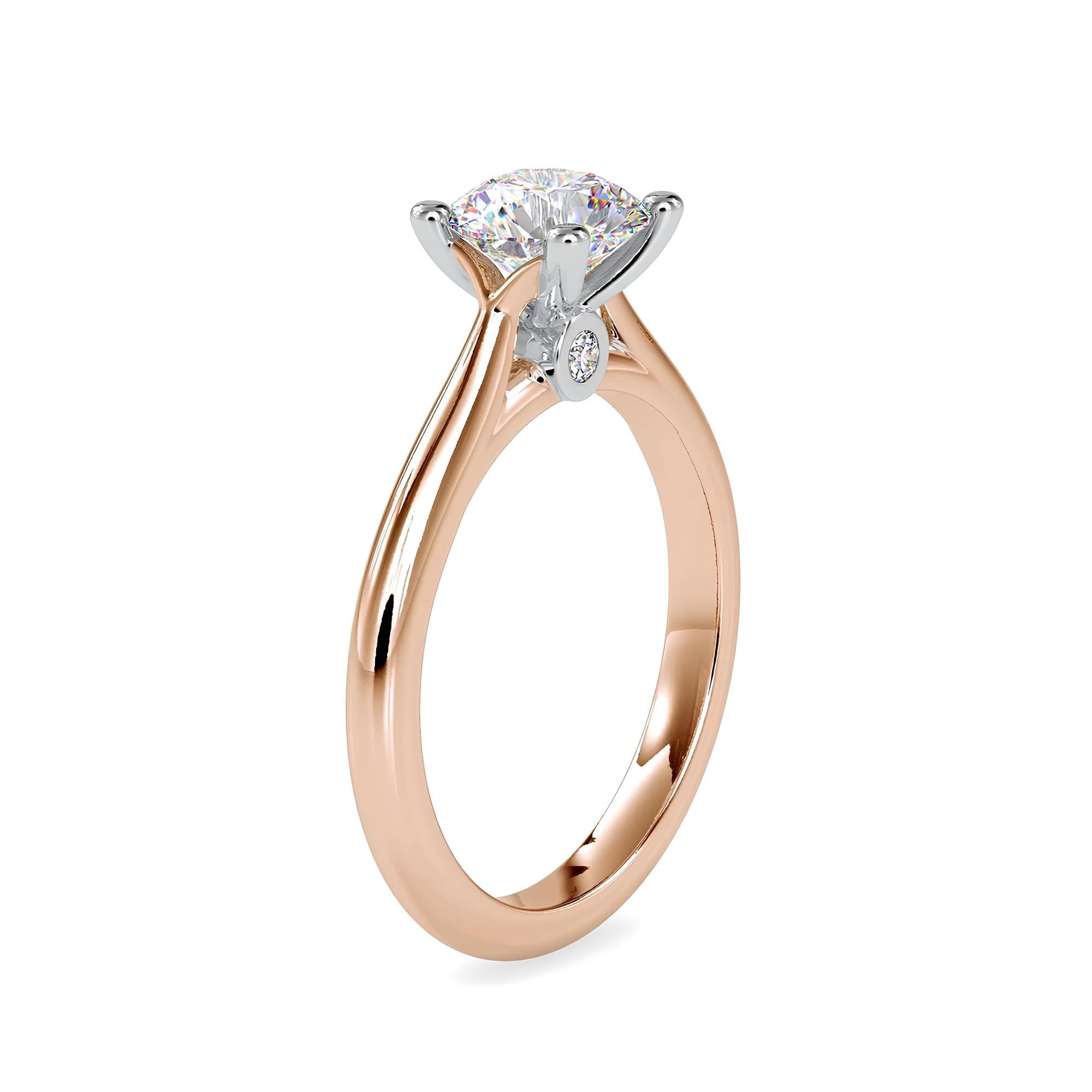 IGI Certified 0.25 - 2.00 Ct Lab Grown Diamond Solitaire Engagement Ring / 14k Real Gold Ring / Conflict Free EF VS/SI  Lab-Grown Diamonds