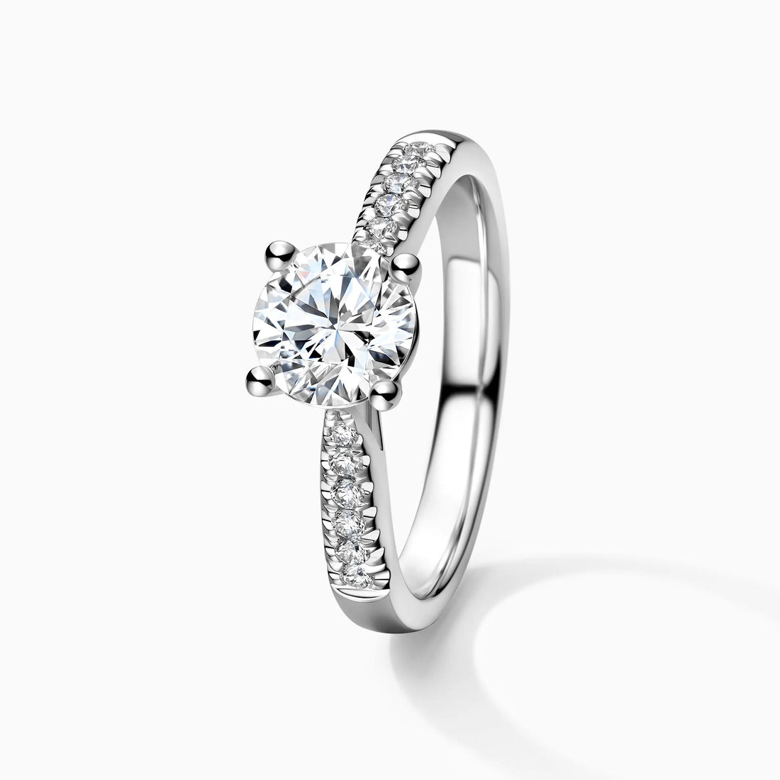 Round Solitaire Wedding Ring featuring 0.25 - 2.00 Ct IGI Certified EF VS/SI Lab Grown Diamond 14K Real Gold Engagement Ring
