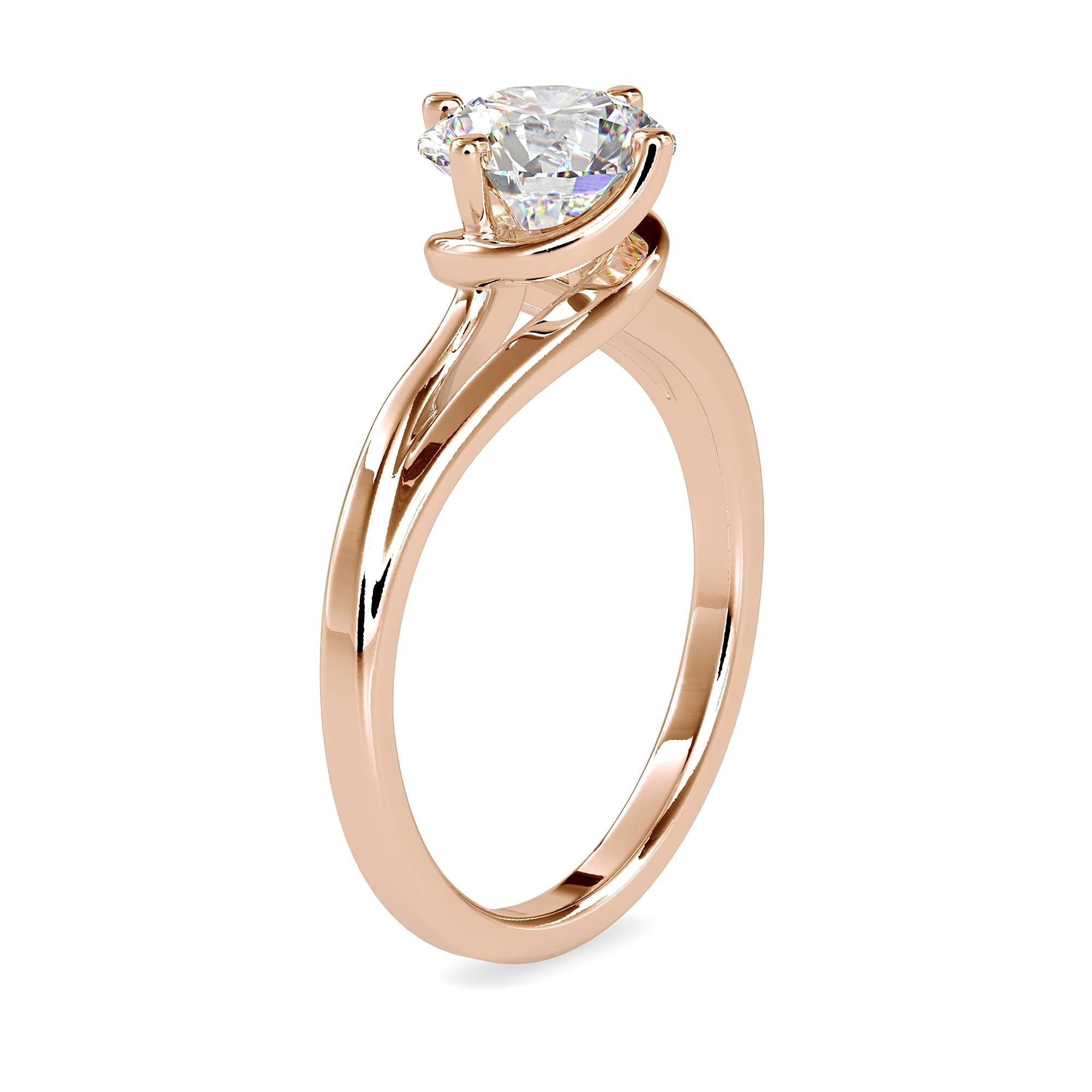 IGI Certified 1.00 Ct Lab-Grown Diamond Solitaire Engagement Ring – VS/SI Clarity Diamond in 14K Solid Gold