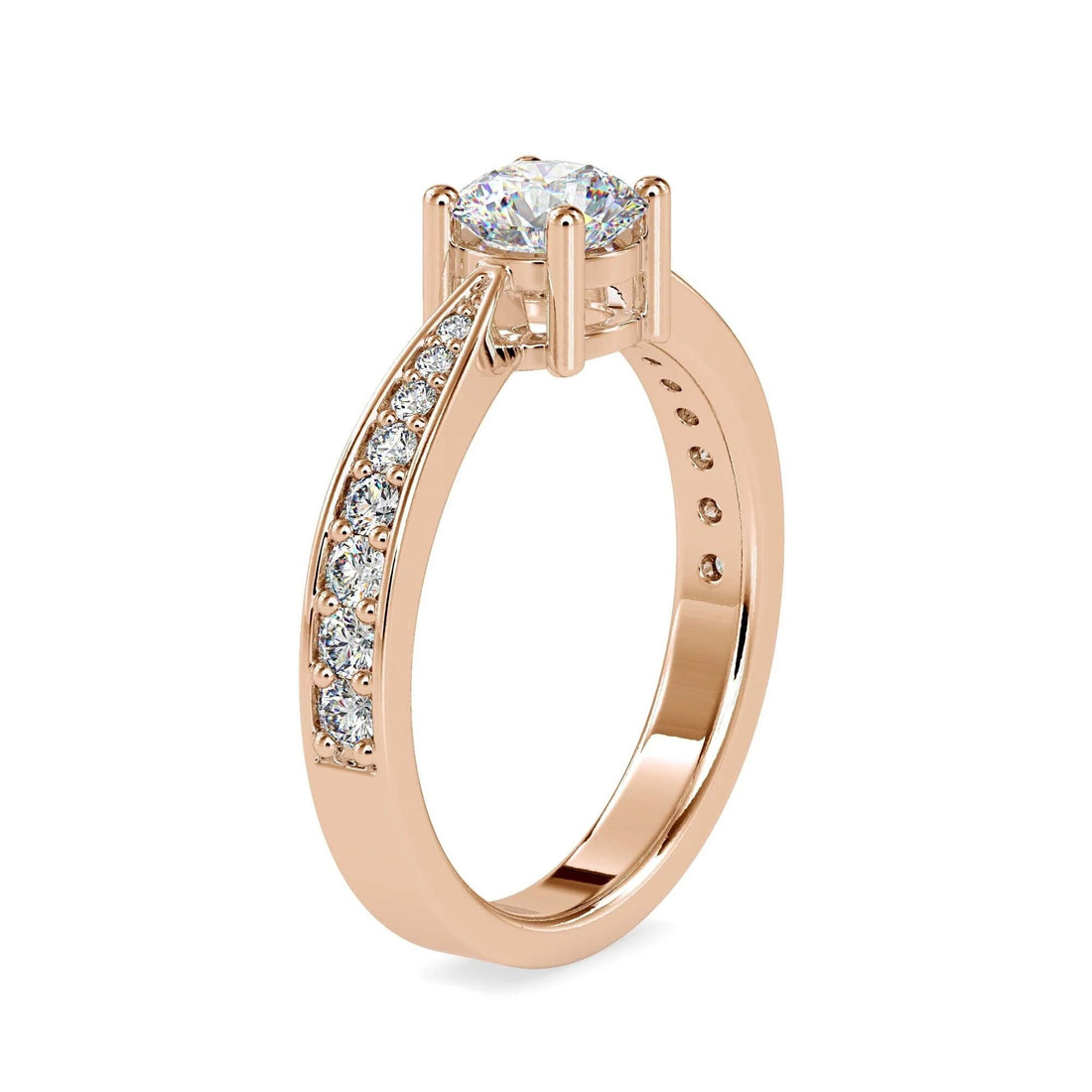 Certified 0.50 CT Lab-Grown Diamond Solitaire Engagement Ring – 14K Real Gold with Conflict-Free VS/SI Diamonds