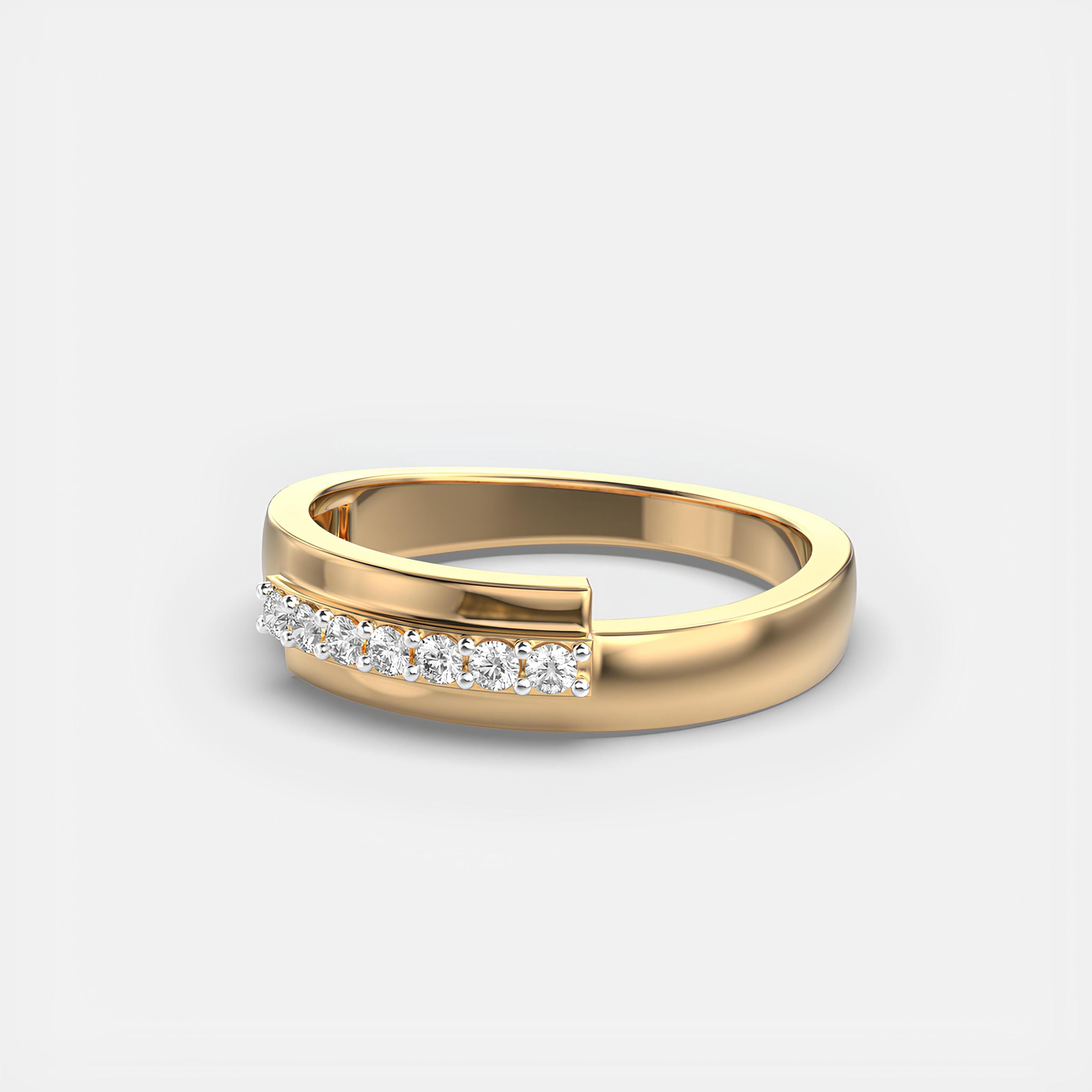 Round VS-SI Lab-Created Diamond Engagement Band – Women's Half Eternity Ring in 14K Solid Gold