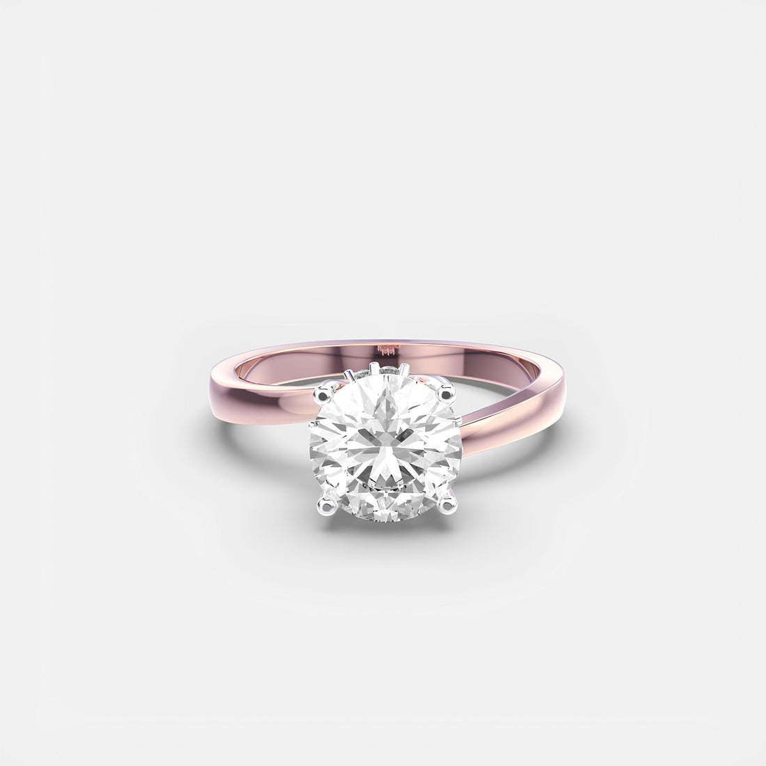 Classic Solitaire Ring – EF VS/SI Lab-Grown Diamond in 14K White Gold, Yellow Gold, or Platinum | Engagement or Wedding Gift
