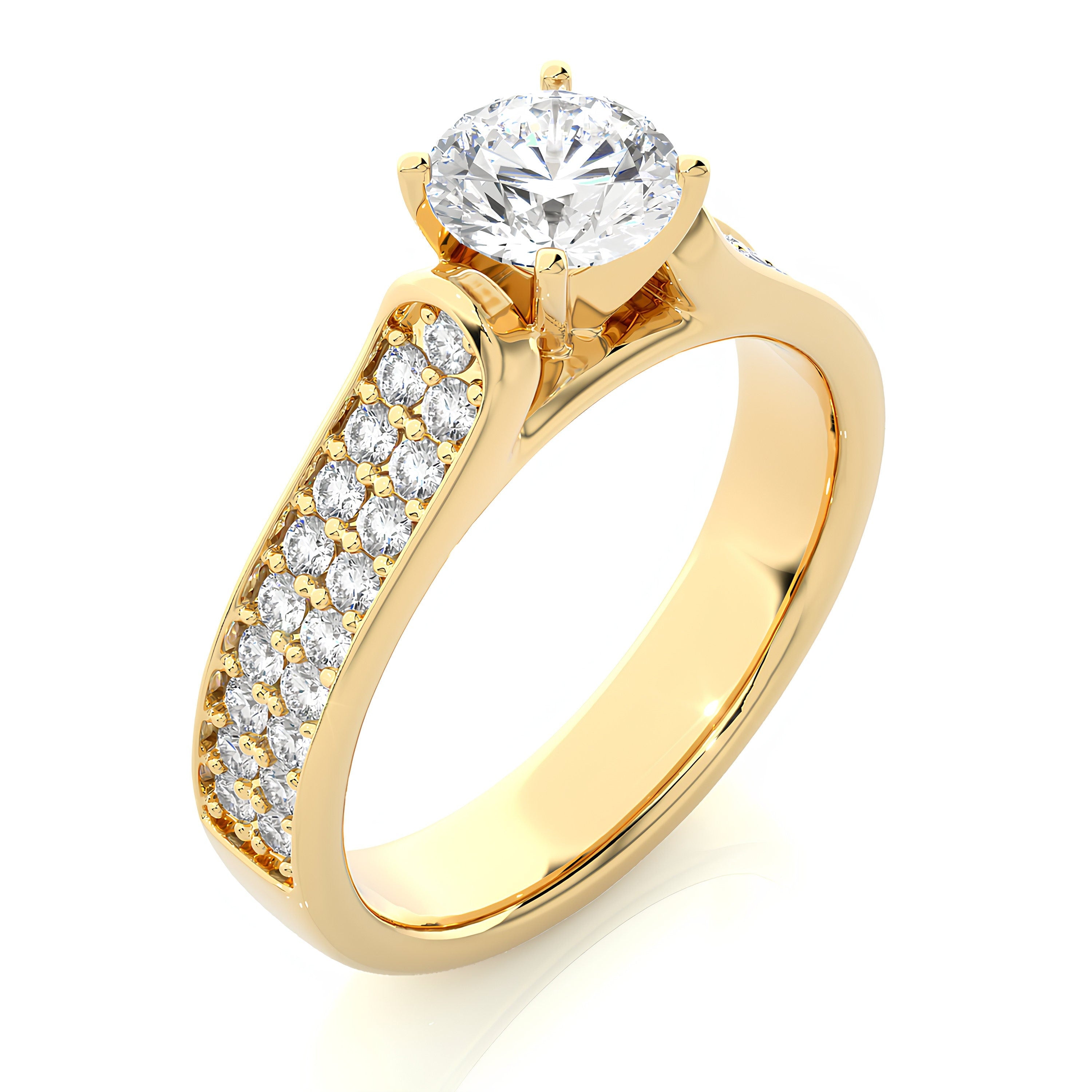Vintage-Style Engagement Ring – 1.30 CT IGI Certified EF VS/SI Lab-Grown Diamond Solitaire | 14K Gold or Platinum Wedding Ring Gift
