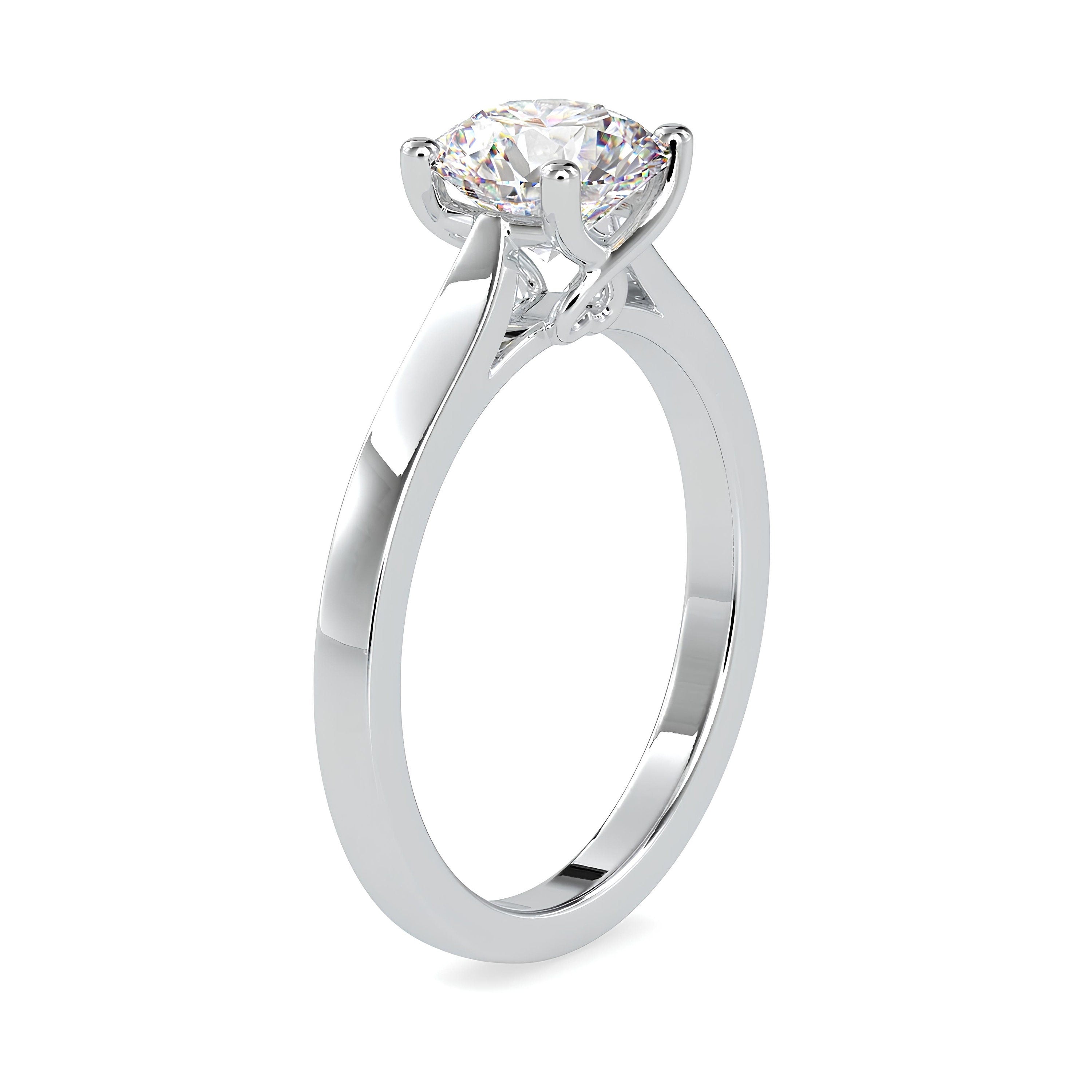 IGI Certified 1.30 Ct EF VS/SI Lab-Grown Diamond Solitaire Engagement Ring – 14K Real Gold Wedding & Anniversary Gift Ring