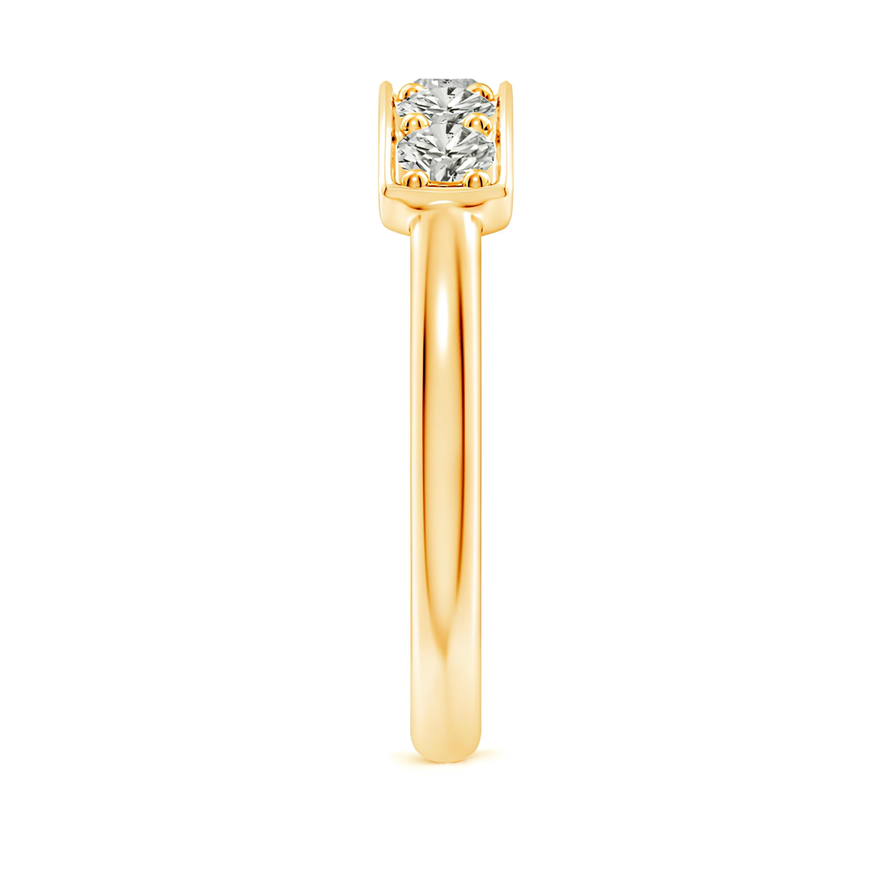 Diamond Bar Ring – EF VS/SI Lab-Created Diamonds in Solid 14K Gold | Women’s Half Eternity Engagement or Wedding Band