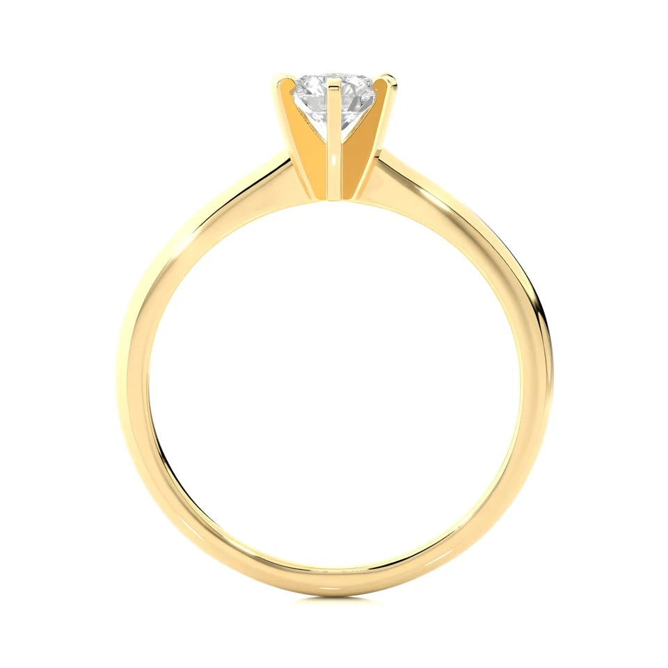 Women's Engagement Ring Certified 1.00 CT EF Lab Grown Diamond  925 Sterling Silver With Vermeil Gold