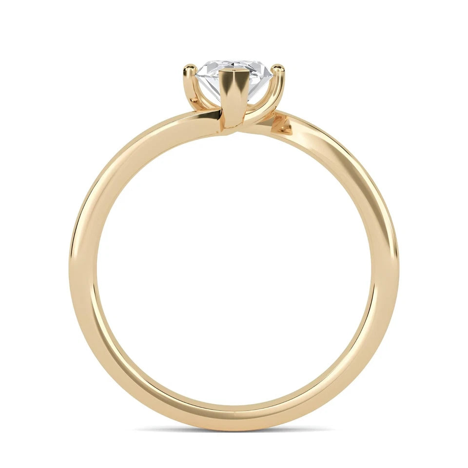Certified 1.00 CT Marquise Cut EF VS/SI Lab Grown Diamond Nordic Gold Engagement Ring (Demi-Fine)