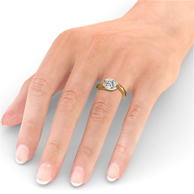Certified 1.00 CT Oval Cut Lab Grown Diamond Nordic Gold Anniversary & Wedding Ring (Demi -Fine)