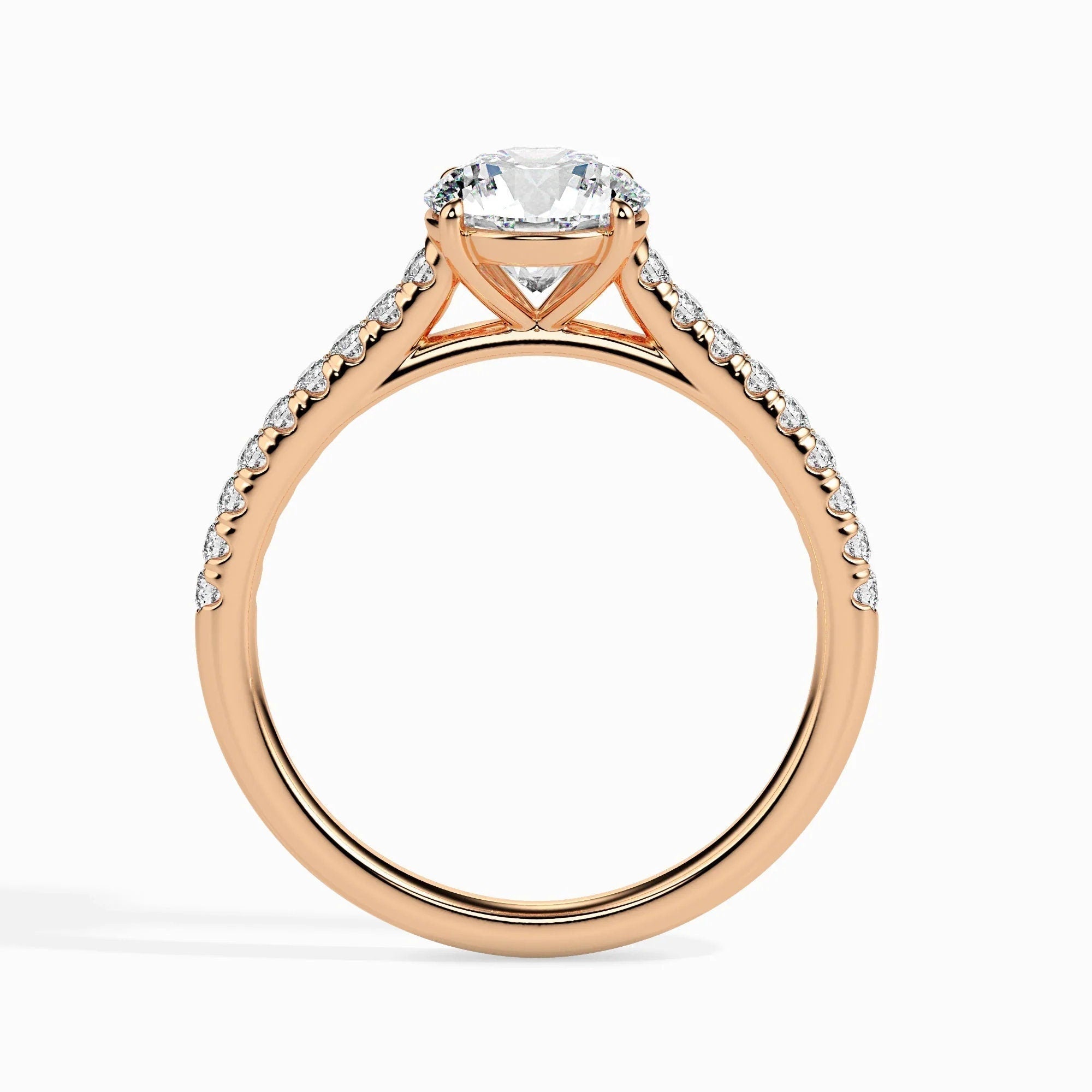 0.50 CT Certified Lab-Grown Diamond Solitaire Engagement Ring – 14K Real Gold with Conflict-Free EF VS/SI Diamonds