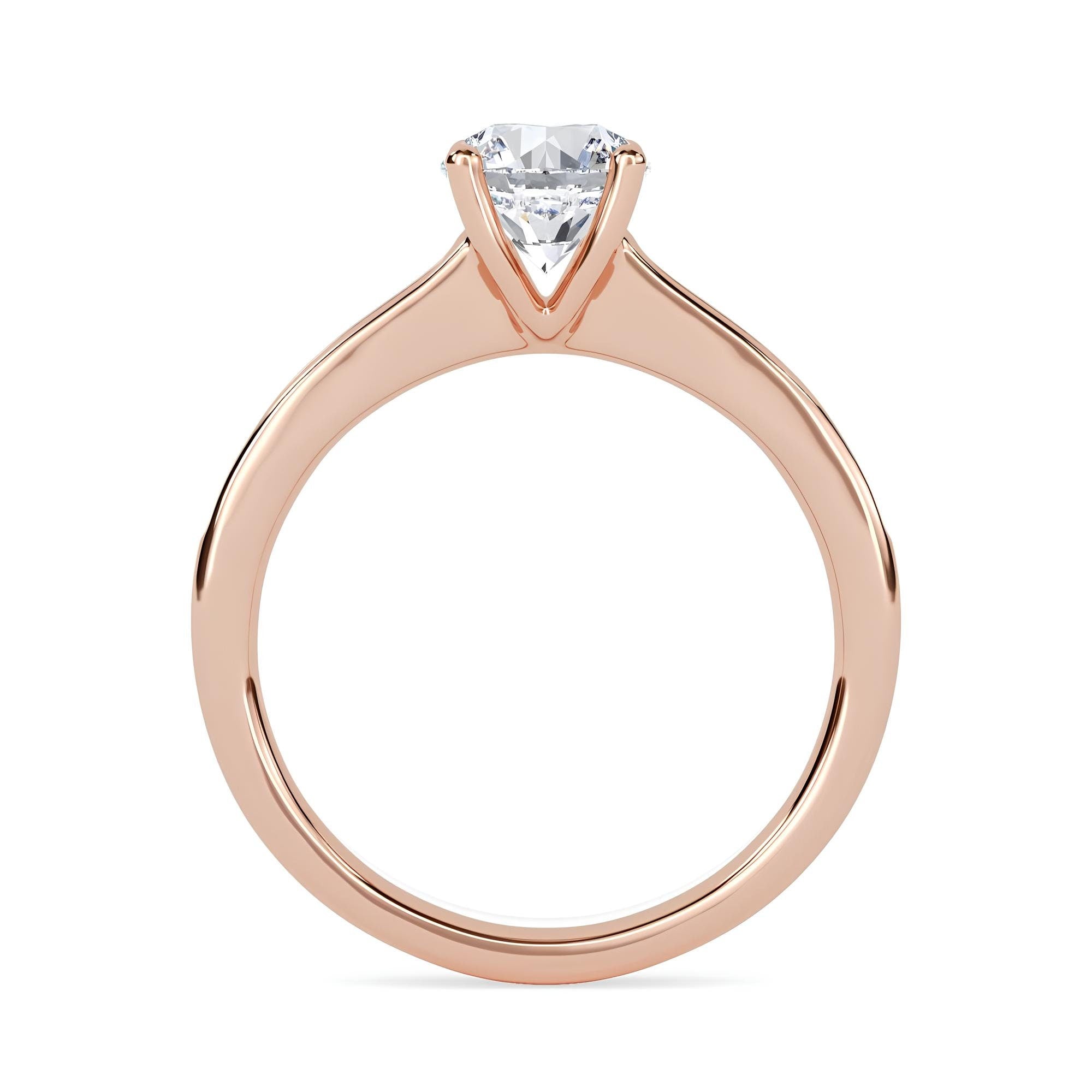 1.00 TCW Round Cut EF VS/SI Lab-Grown Diamond Ring – Platinum Engagement or Wedding Band for Women, Anniversary Gift