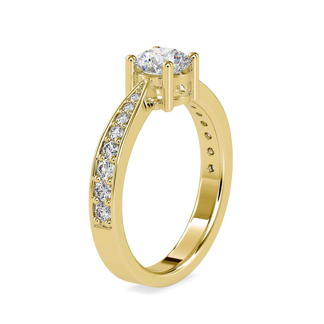 Certified 0.50 CT Lab-Grown Diamond Solitaire Engagement Ring – 14K Real Gold with Conflict-Free VS/SI Diamonds