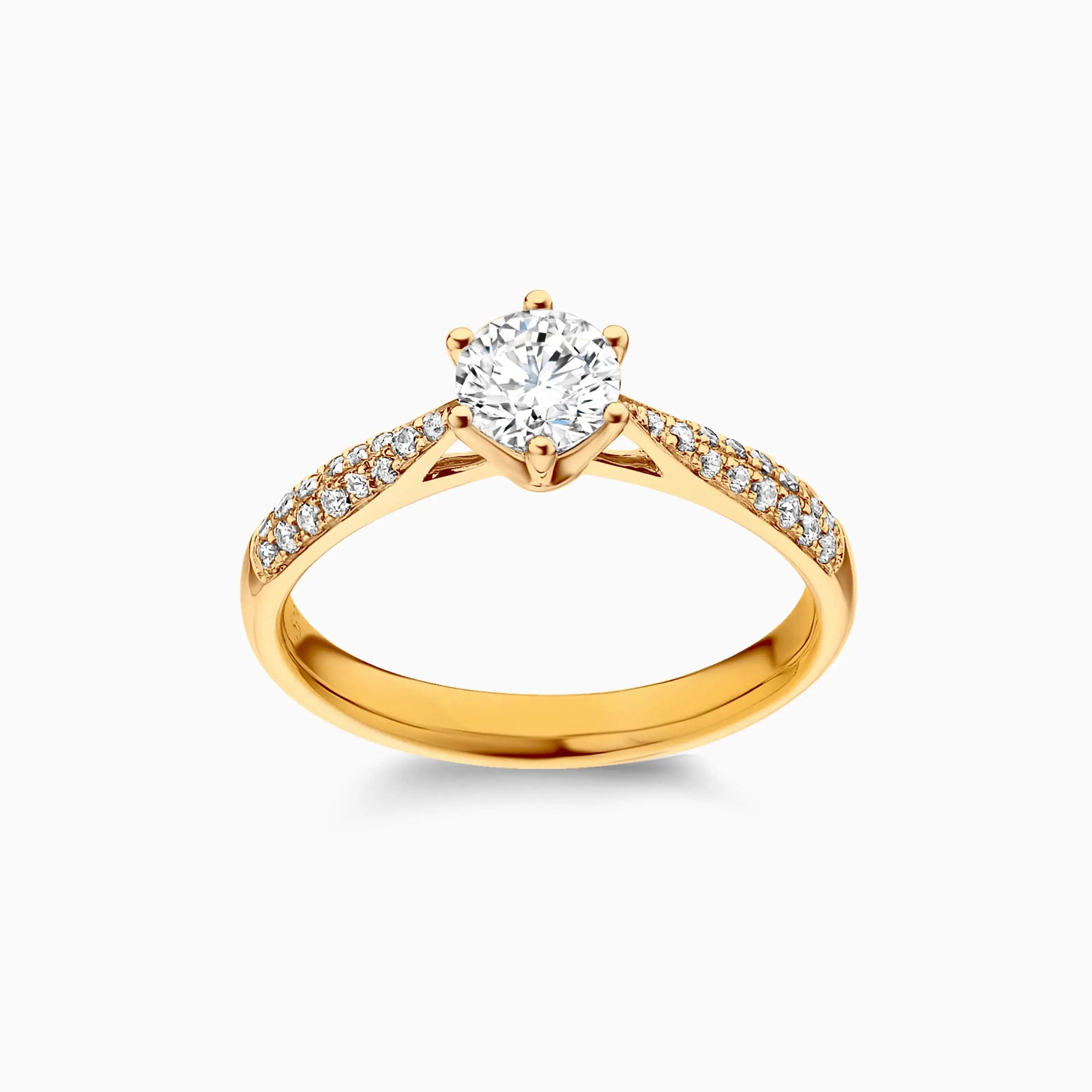 Round Solitaire Engagement Ring – IGI Certified Lab Grown Diamond (0.25 to 2.00 Ct) – Elegant 14K Real Gold Wedding Ring