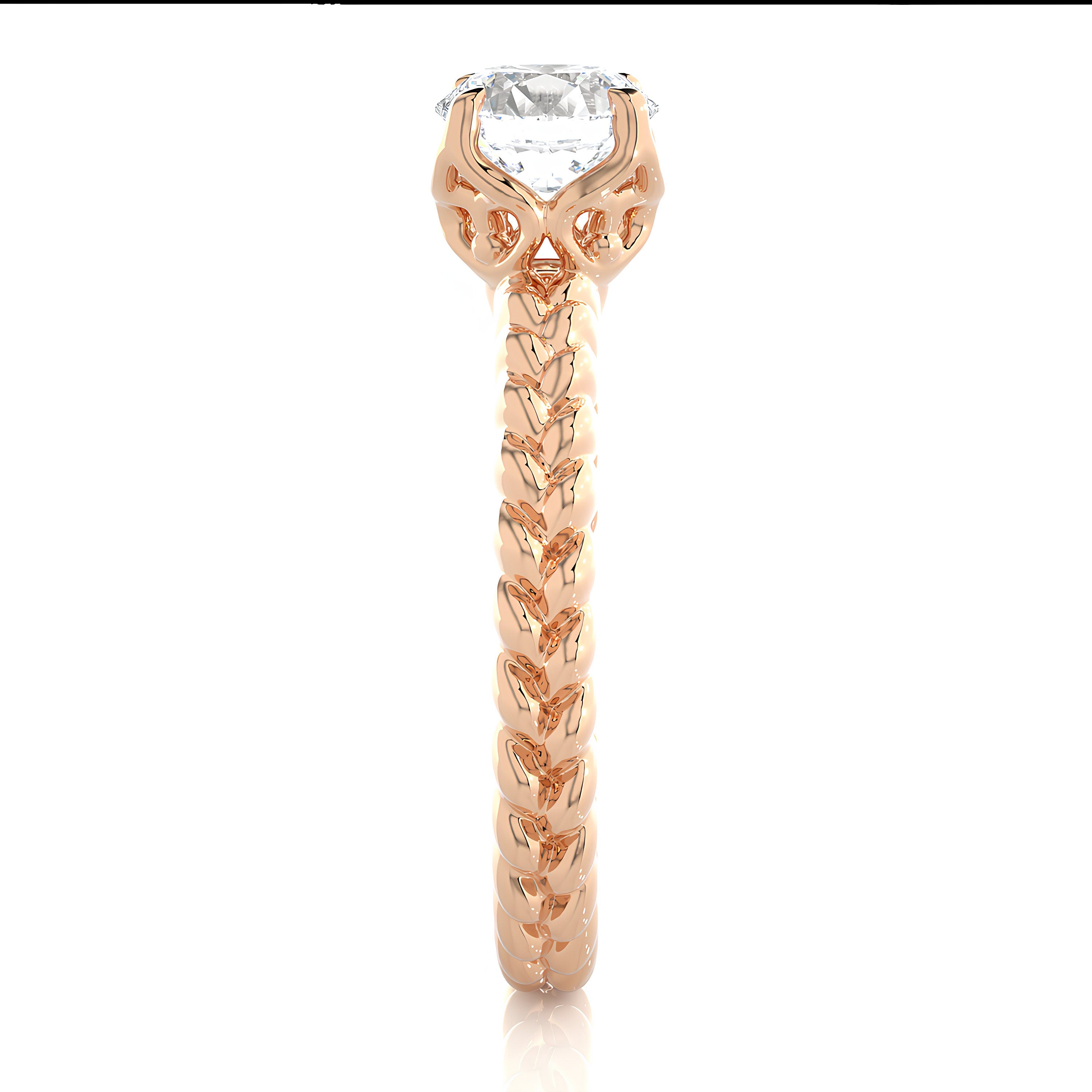 Unique Engagement Ring IGI Certified 0.25 - 2.00 Ct Lab Grown Diamond Solitaire Ring / Platinum & Gold Ring / Anniversary Gift / Women Gift