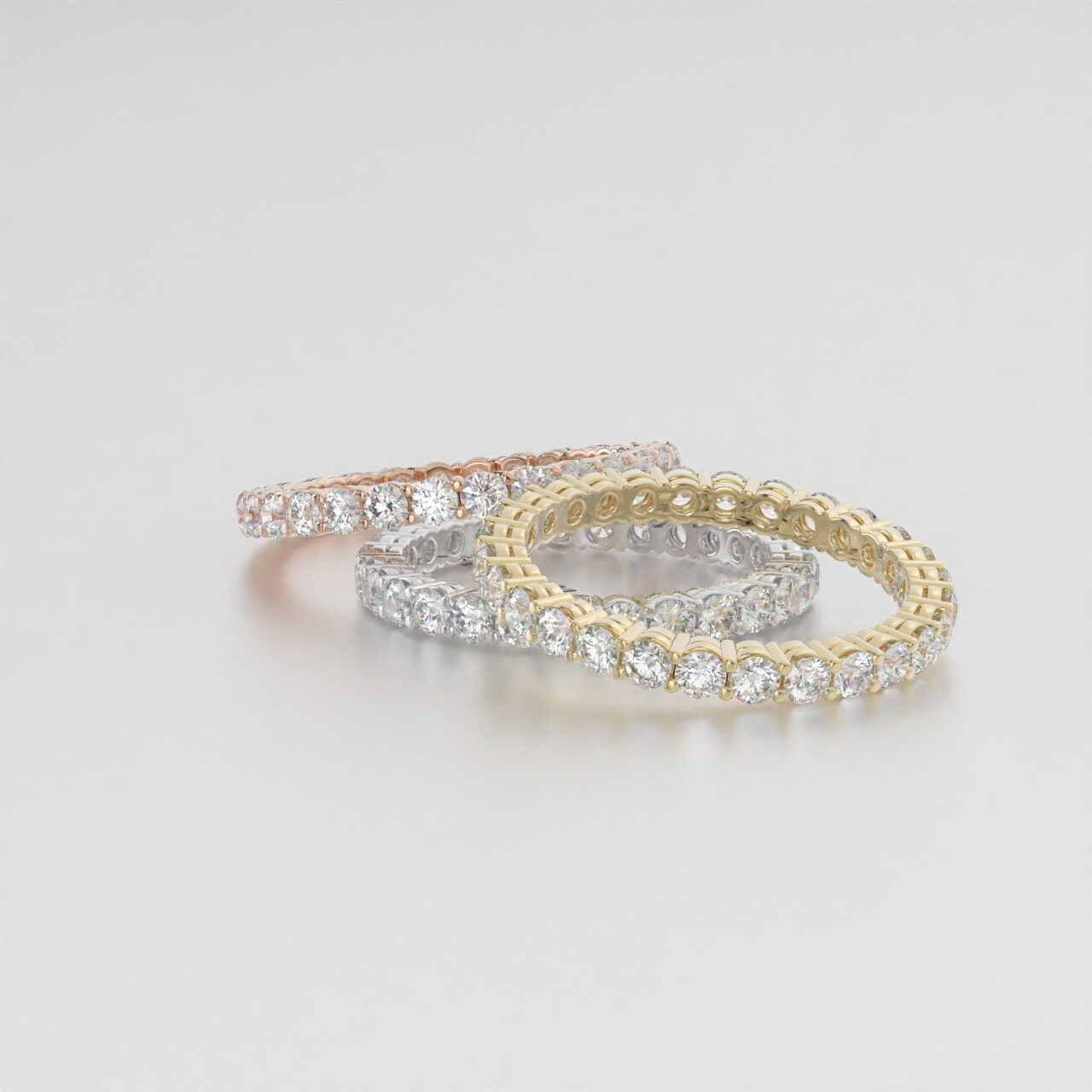 2.00mm Lab-Grown Diamond Wedding Band Round Brilliant Cut EF VS/SI Eternity Ring for Women, Perfect Gift for Her