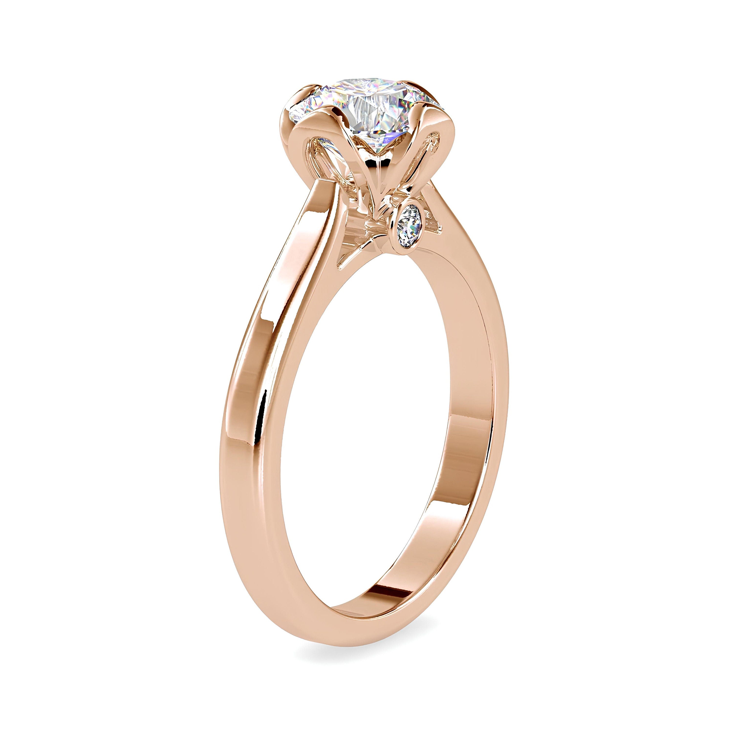 IGI Certified 0.25–2.00 Ct Lab-Grown Diamond Solitaire Engagement Ring – EF VS/SI Diamond in 14K Solid Gold