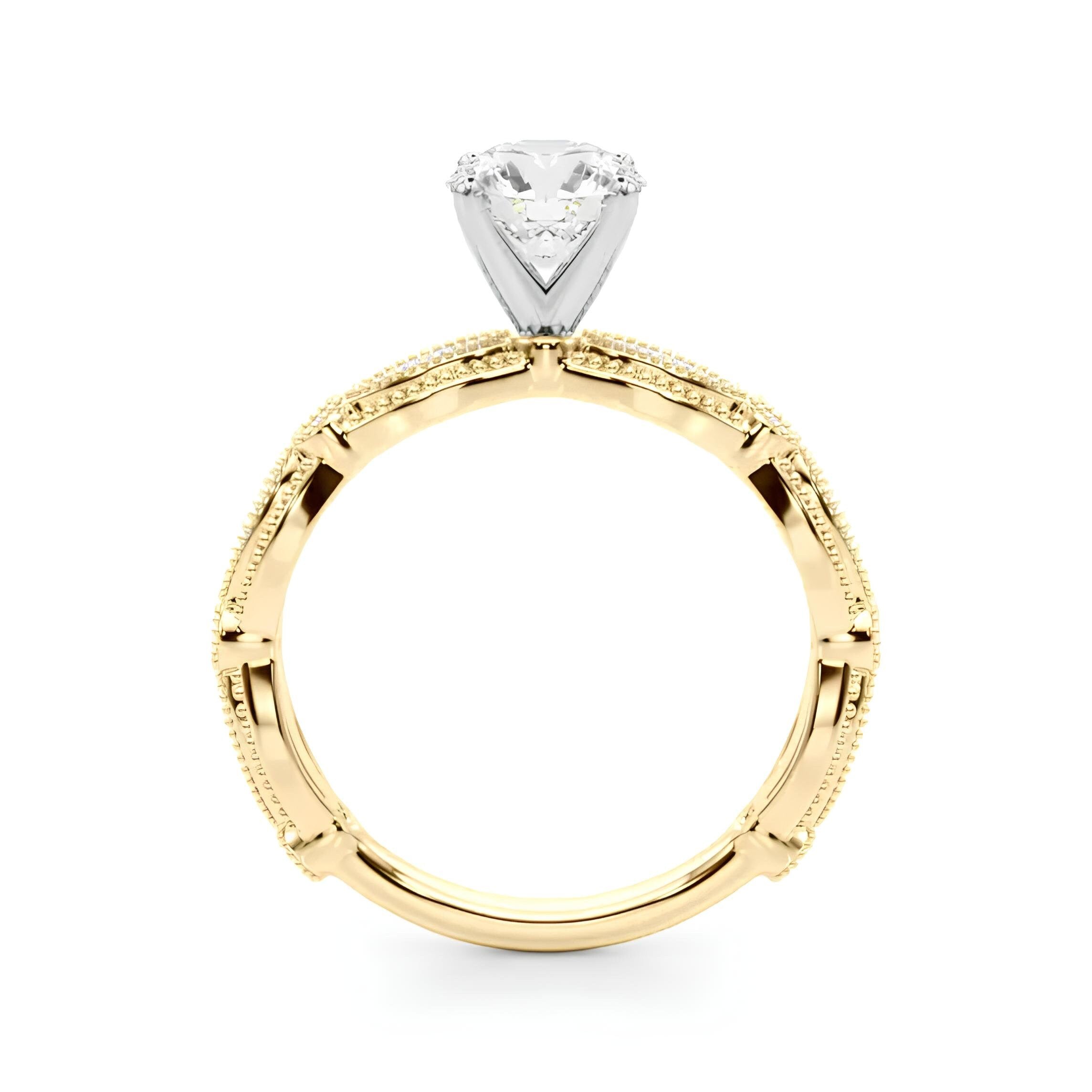 Mirabelle Engagement Ring – 1.50 CT IGI Certified EF VS/SI Lab-Grown Diamond Solitaire | 14K Gold Wedding Ring Gift