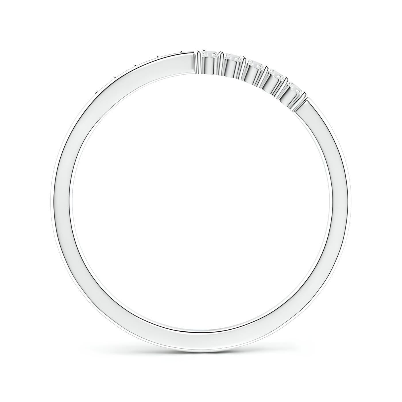 Delicate Diamond Ring Lab Created Diamond 14K Solid Rose Gold Wedding Band Woman's Half Eternity Wedding Ring