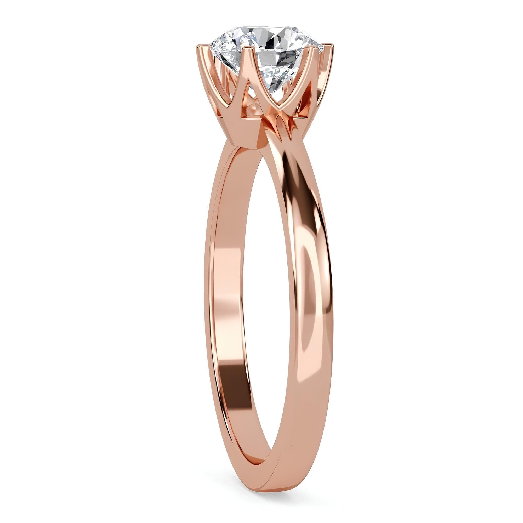 0.25–2.00 CT Round Cut EF VS/SI Lab-Grown Diamond Solitaire Engagement Ring – IGI Certified, Conflict-Free Diamond in Solid Gold Wedding Ring